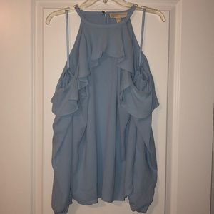 MICHAEL Michael Kors Tops - Cold Shoulder Ruffle Flounce Top MICHAEL Michael Kors Tops - Cold Shoulder Ruffle Flounce Top